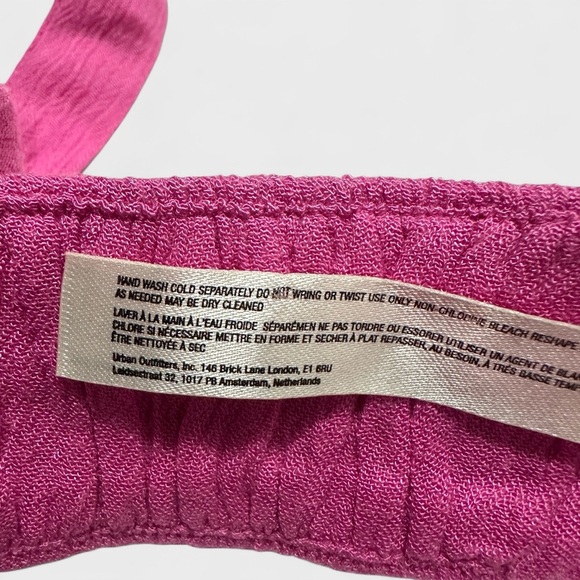 Free People Corazon Crop Top XL Pink Endless Summer Textured Adjustable Tie NWT - Picture 4 of 12